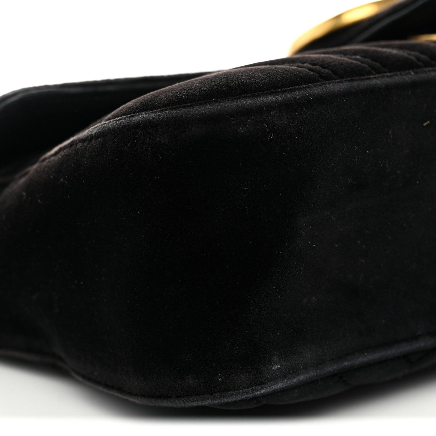 Velvet Matelasse Mini GG Marmont Shoulder Bag Black