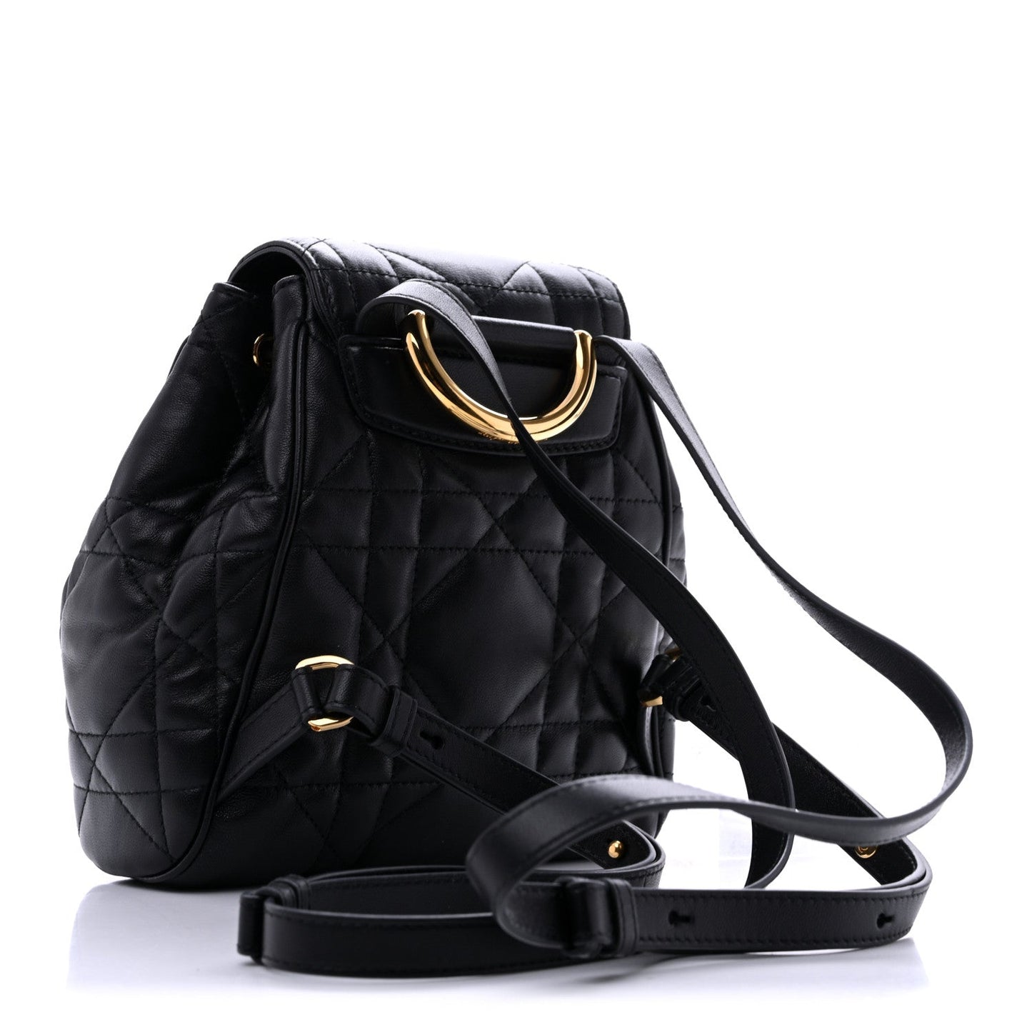 Lambskin Macrocannage Small Caro Backpack Black