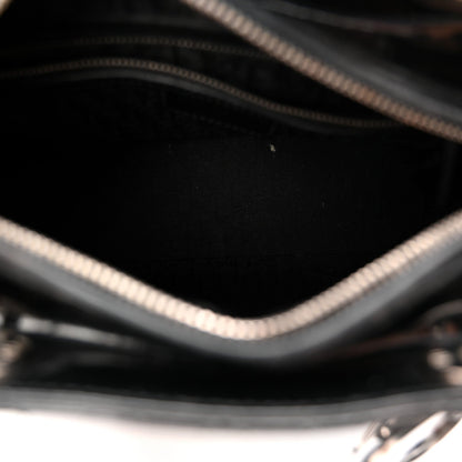 Patent Cannage Medium Lady Dior Black