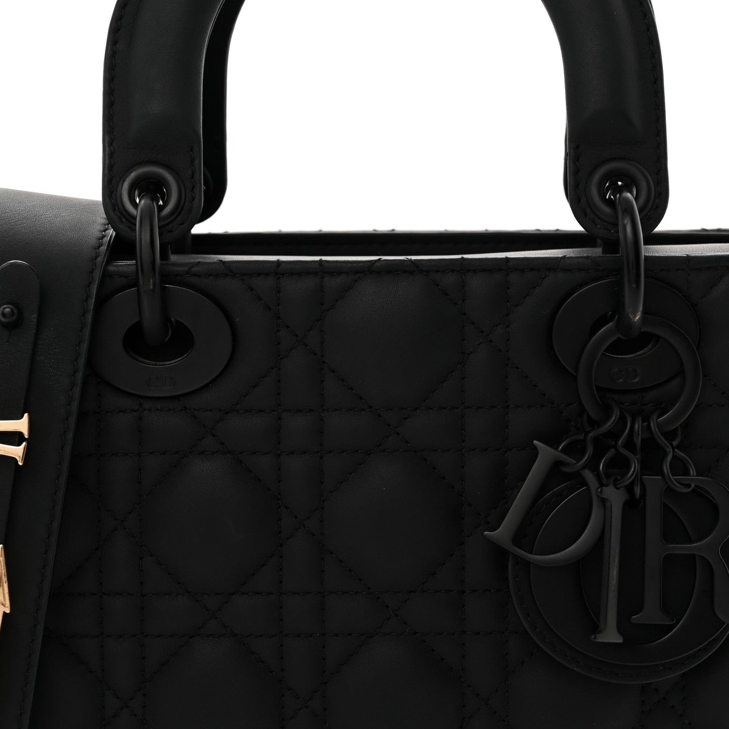 Ultra Matte Calfskin Cannage Small My ABCDior Lady Dior Black