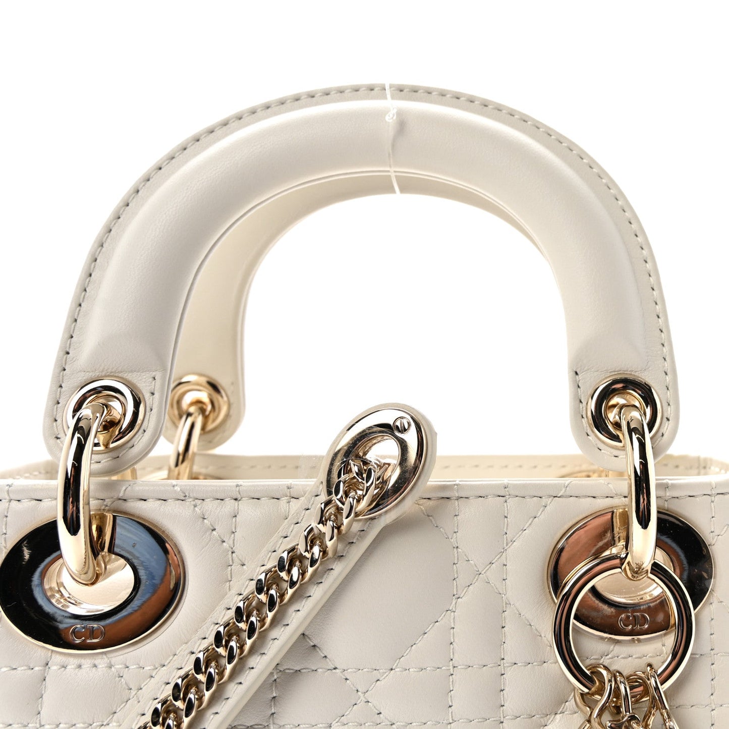 Lambskin Cannage Mini Lady Dior Latte