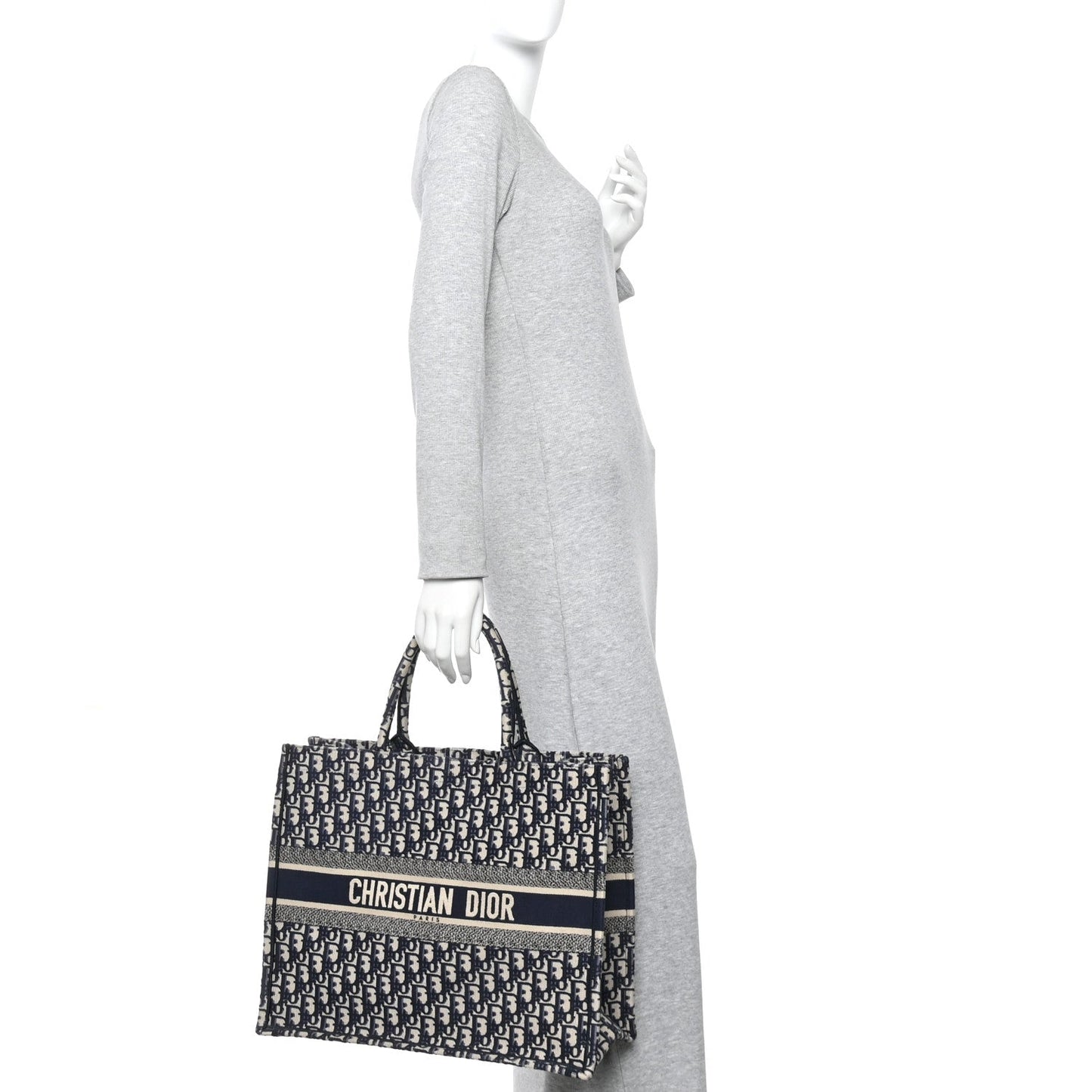 Oblique Large Book Tote Blue Multicolor