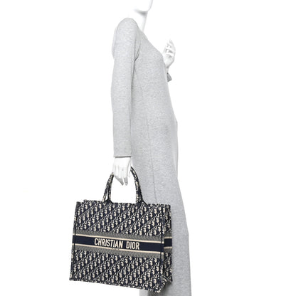 Oblique Large Book Tote Blue Multicolor