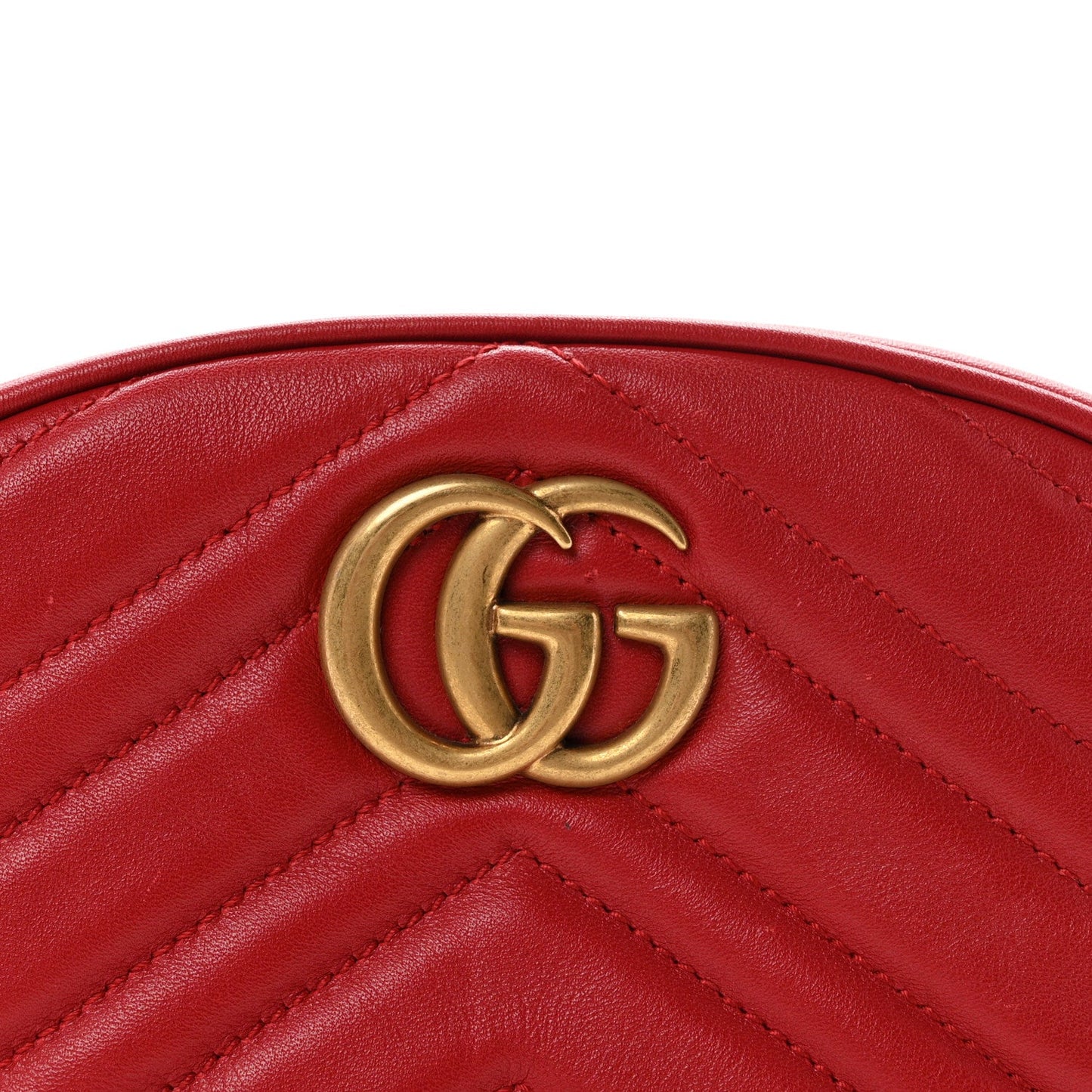 Calfskin Matelasse GG Marmont Belt Bag 75 30 Hibiscus Red