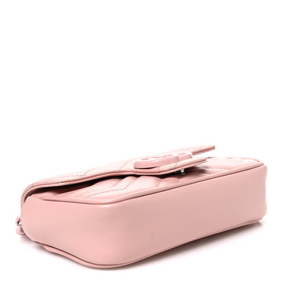 Calfskin Matelasse Monochrome GG Marmont Chain Belt Bag Perfect Pink