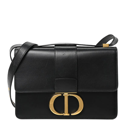 Smooth Calfskin 30 Montaigne Flap Bag Black