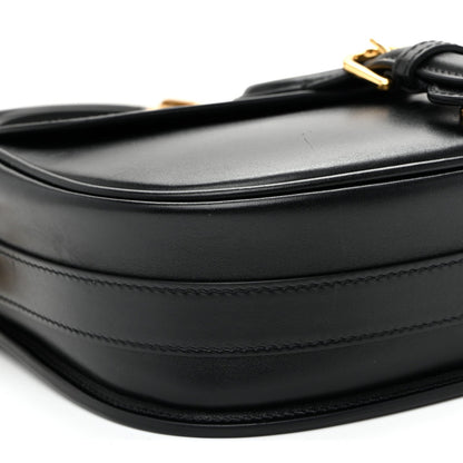 Box Calfskin Medium Bobby Flap Black