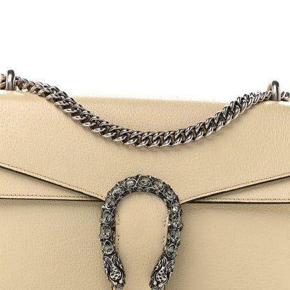 Textured Calfskin Crystal Small Dionysus Shoulder Bag Mystic White