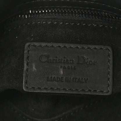 Ultra Matte Calfskin Cannage Mini Lady Dior Black