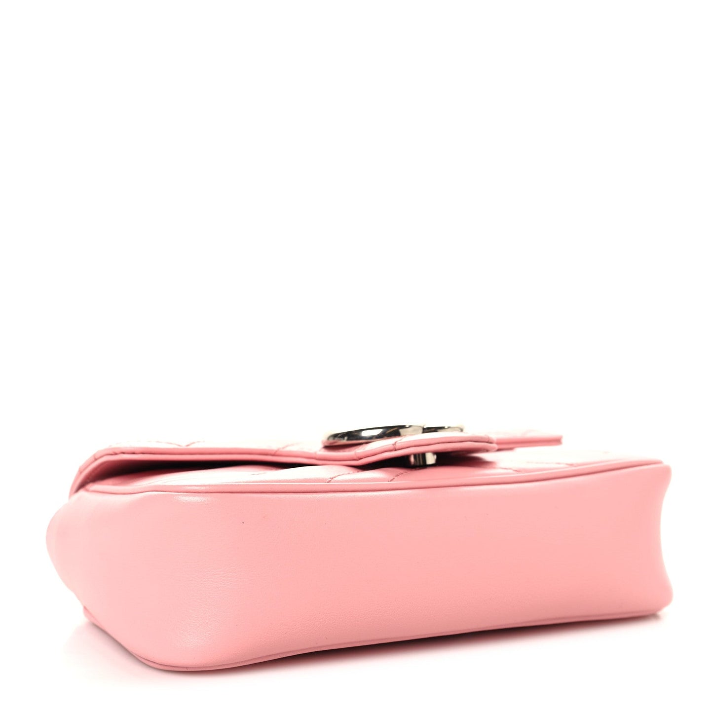Calfskin Matelasse Super Mini GG Marmont Shoulder Bag Wild Rose