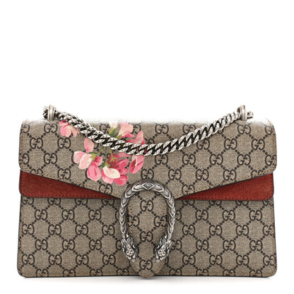 GG Supreme Monogram Blooms Small Dionysus Shoulder Bag Beige Multicolor Dry Rose