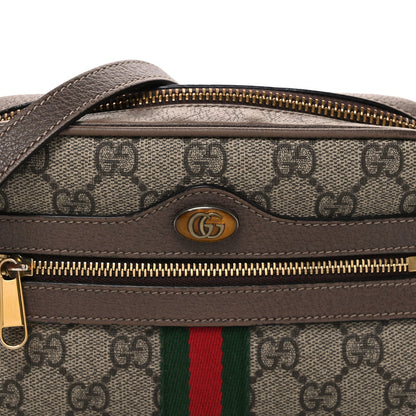 GG Supreme Monogram Web Mini Ophidia Shoulder Bag Brown