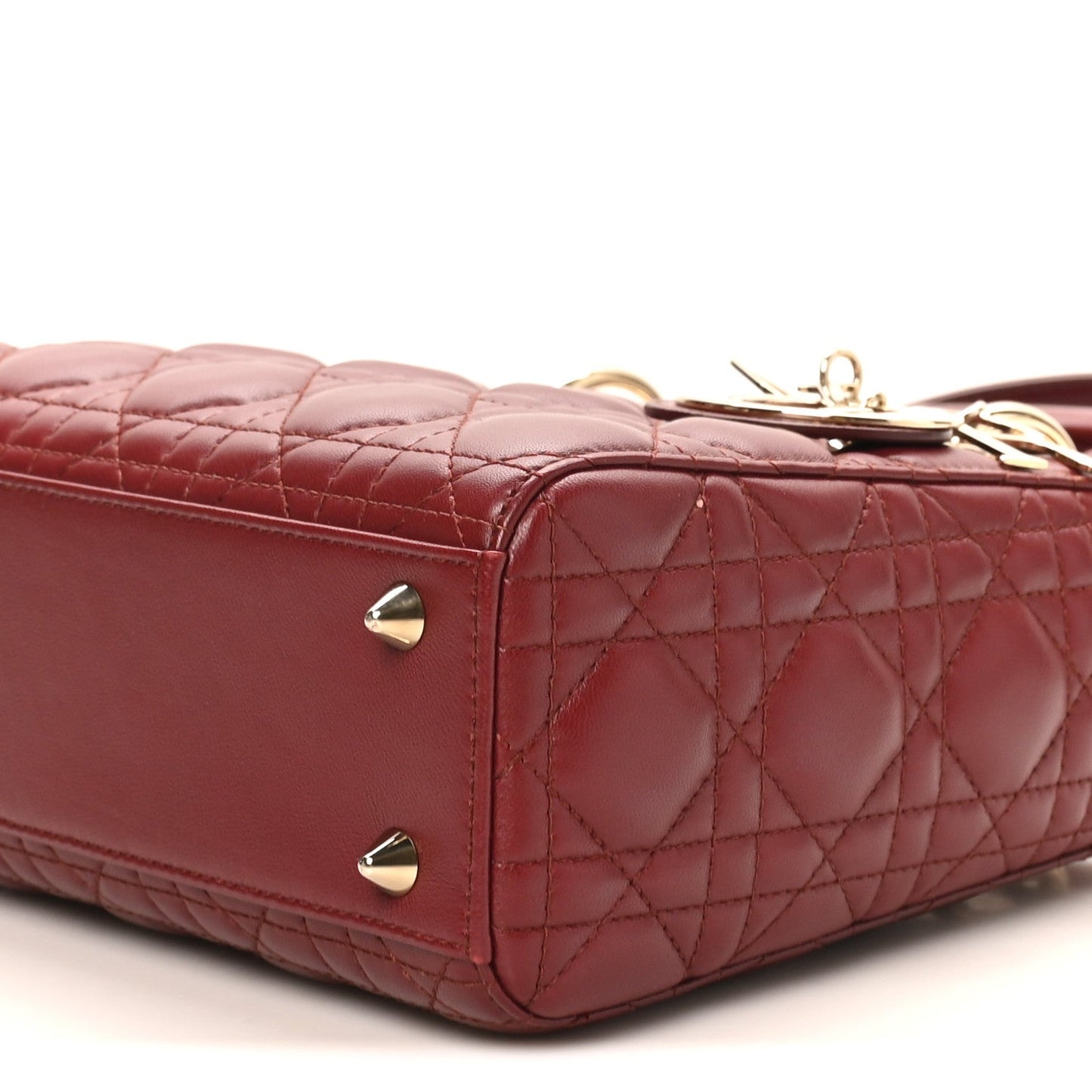Lambskin Cannage Small My ABCDior Lady Bordeaux