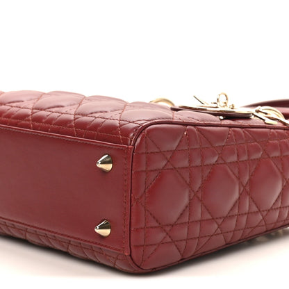 Lambskin Cannage Small My ABCDior Lady Bordeaux