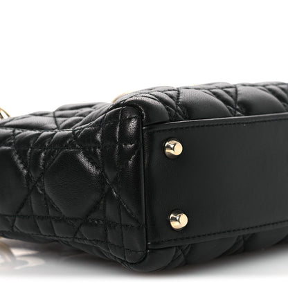 Lambskin Cannage Mini Lady Dior Black