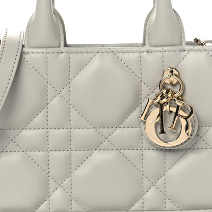 Calfskin Macrocannage Mini Book Tote Grey