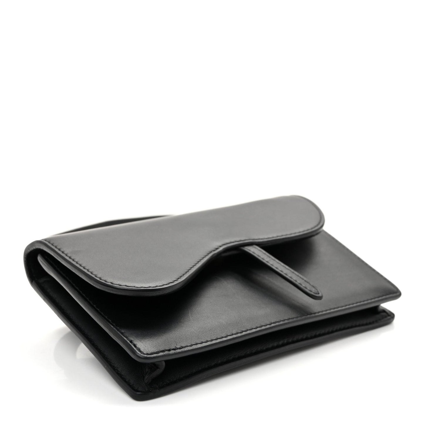 Calfskin Saddle Belt Bag Black