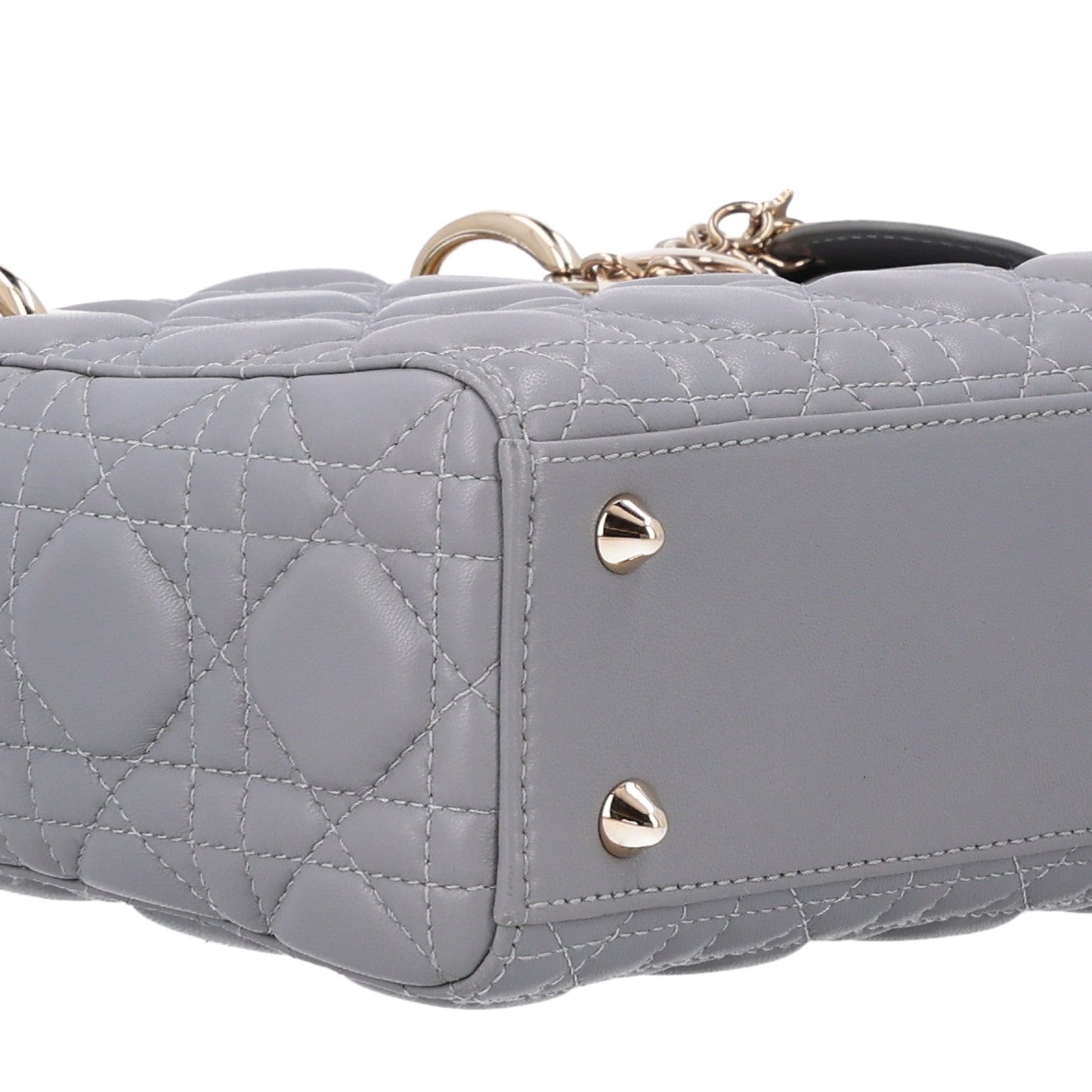 Lambskin Cannage Small My ABCDior Lady Dior Grey