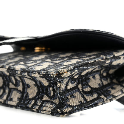 Oblique Saddle Belt Bag Blue