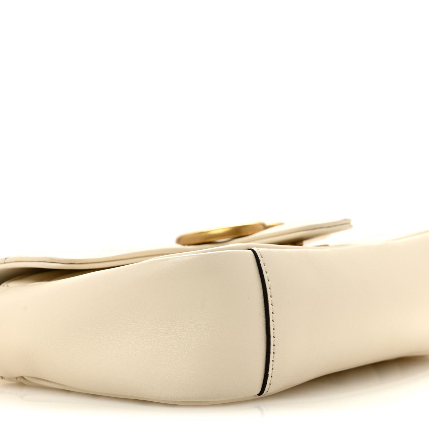 Calfskin Matelasse Mini GG Marmont Shoulder Bag White