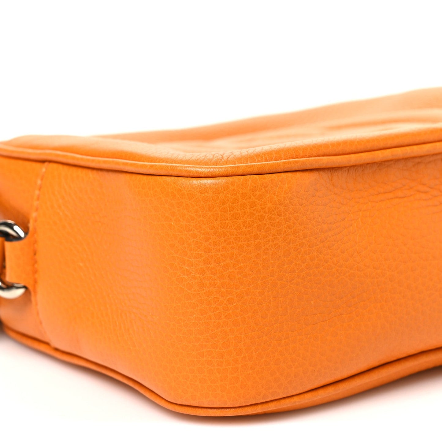 Pebbled Calfskin Small Soho Disco Bag Curcuma