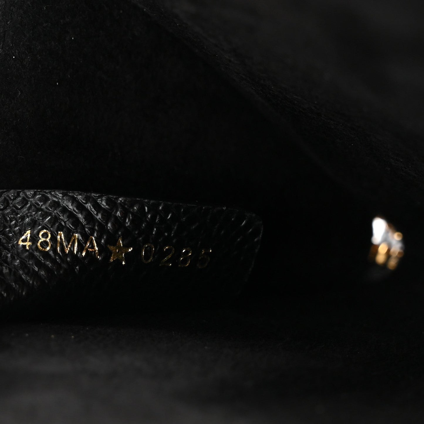 Grained Calfskin Caro Double Pouch Black