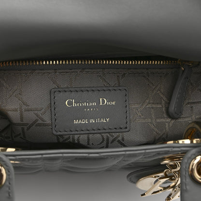Lambskin Cannage Small My ABCDior Lady Dior Grey