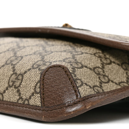 GG Supreme Monogram Neo Vintage Web Belt Bag Brown