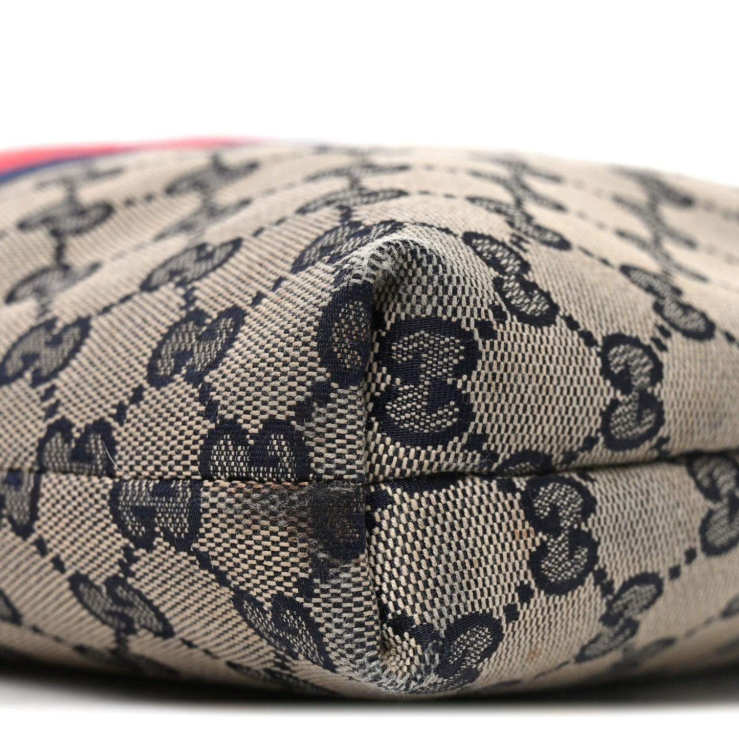 GG Supreme Monogram Web Flat Messenger Bag Navy