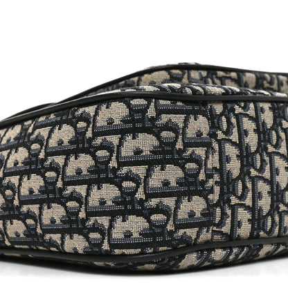 Oblique Saddle Tote Beige Black