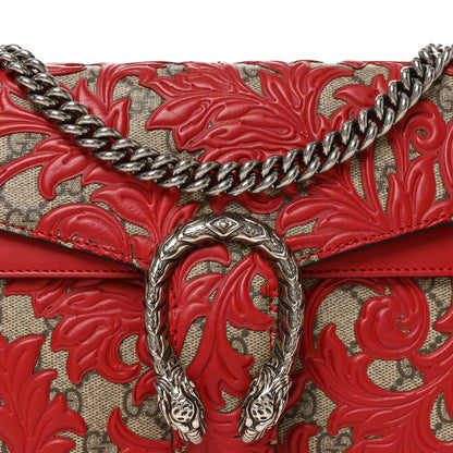 GG Supreme Monogram Arabesque Dionysus Shoulder Bag Hibiscus Red