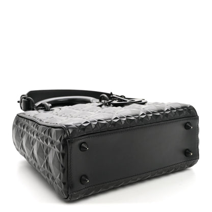 Calfskin Cannage Diamond Small My ABCDior Lady Dior Black