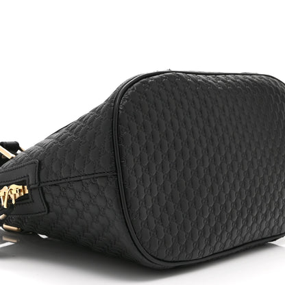 Microguccissima Medium Dome Bag Black