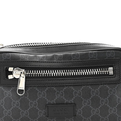 Soft GG Supreme Monogram Web Belt Bag Black Grey