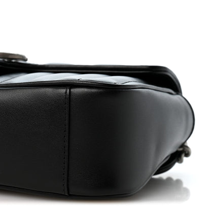 Calfskin Matelasse Aria Small GG Marmont Shoulder Bag Black