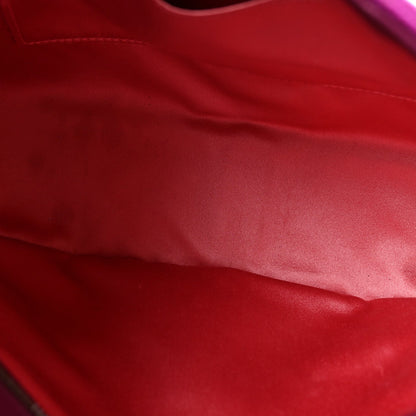 Velvet Matelasse Medium GG Marmont Shoulder Bag Fuchsia Violet Cyclamen