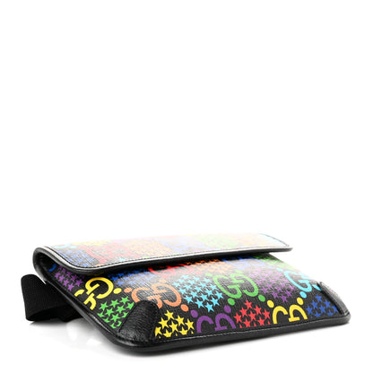 GG Supreme Monogram Psychedelic Slim Belt Bag Black