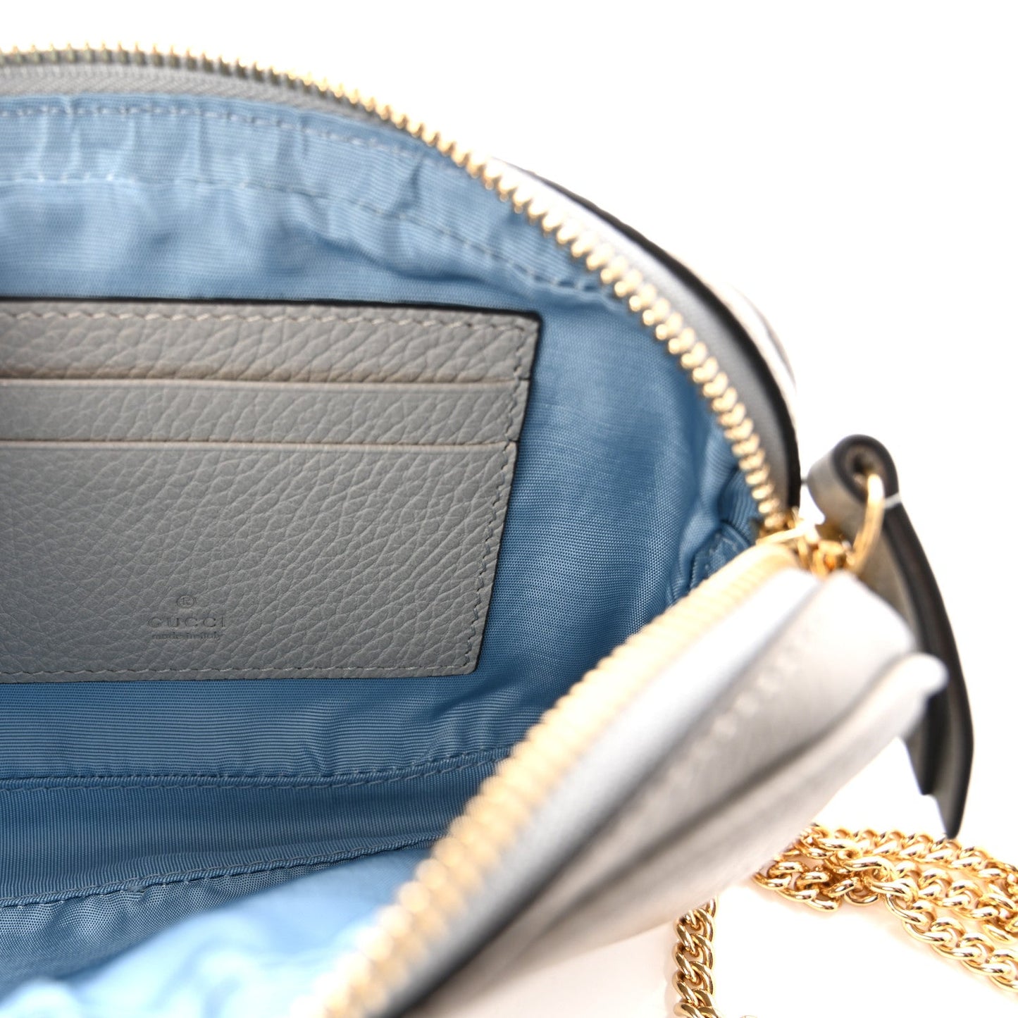 Dollar Calfskin Super Mini GG Marmont Chain Shoulder Bag Deep Grey