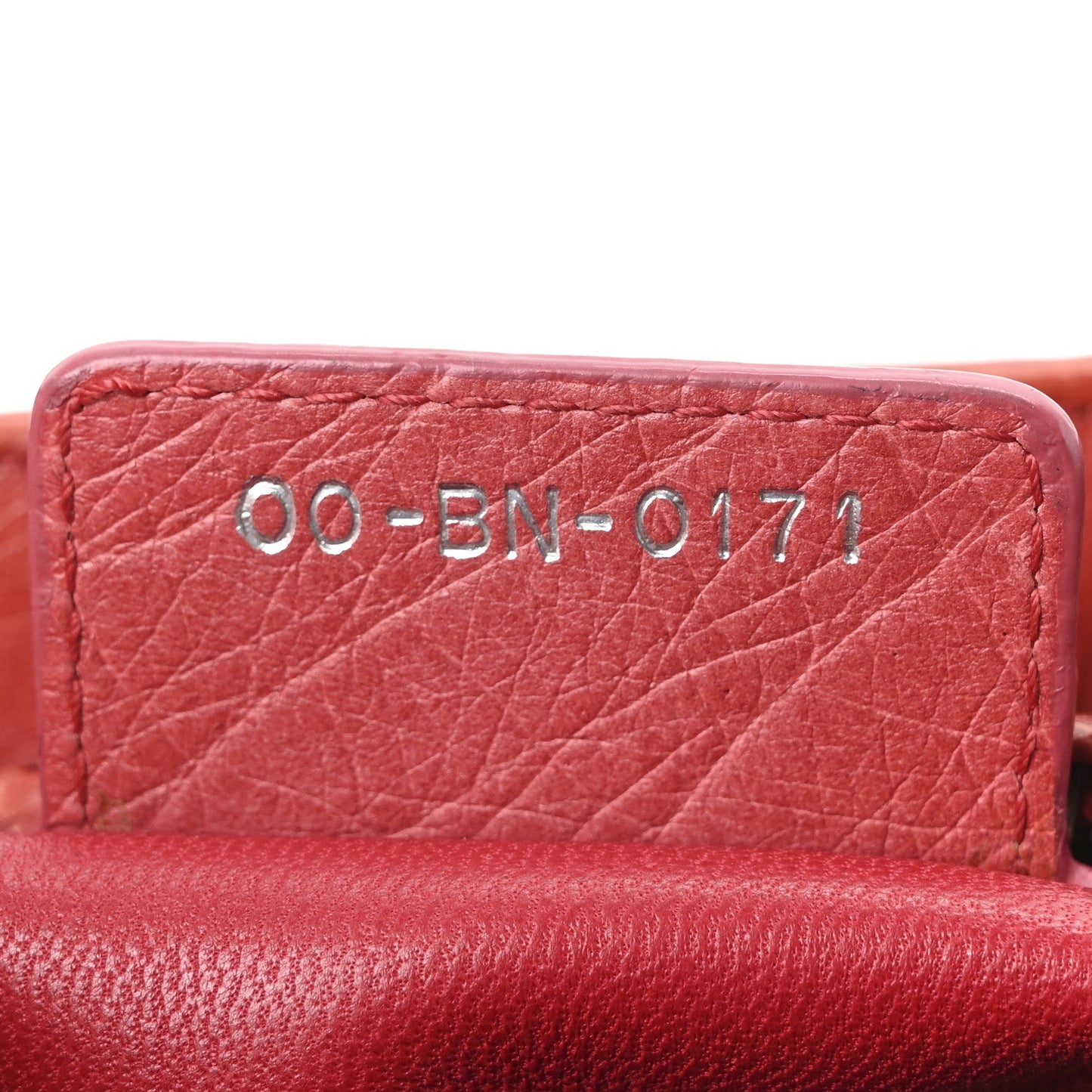 Ostrich Medium Lady Dior Red
