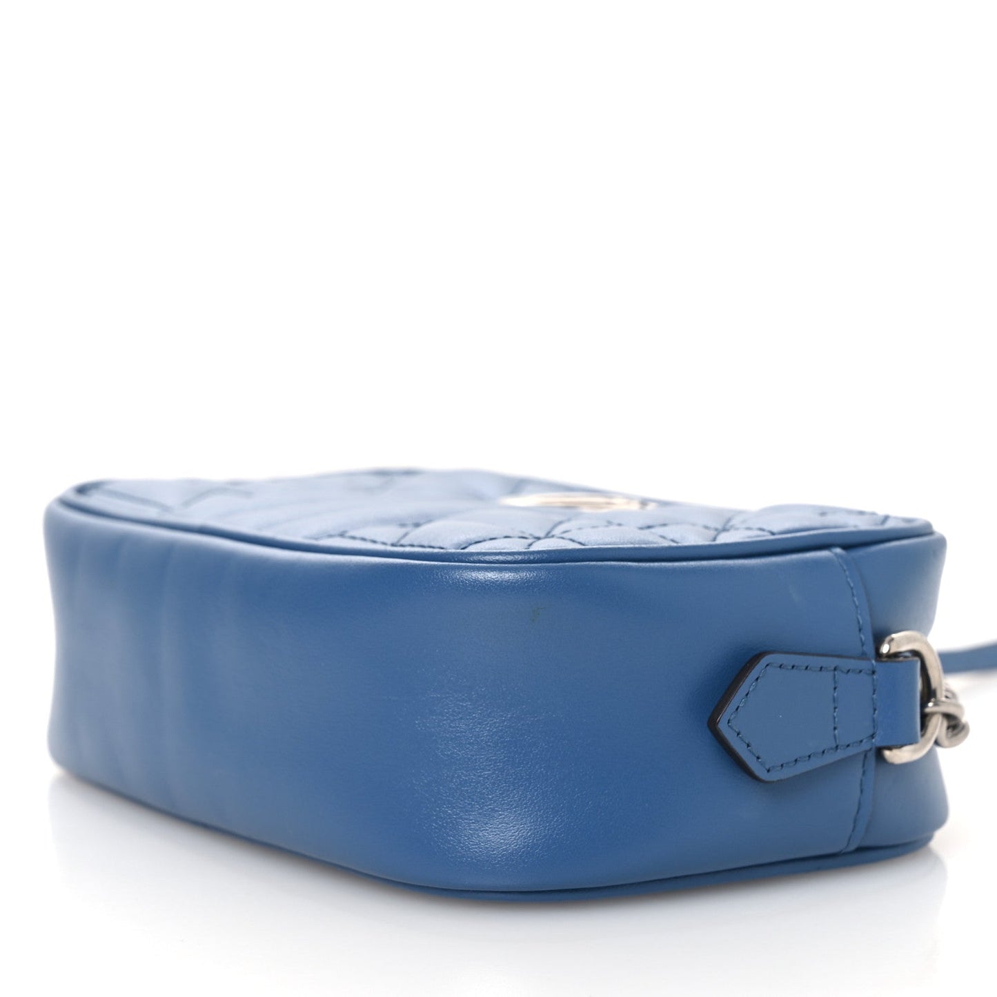 Calfskin Matelasse Aria Mini GG Marmont Chain Shoulder Bag Clear Blue