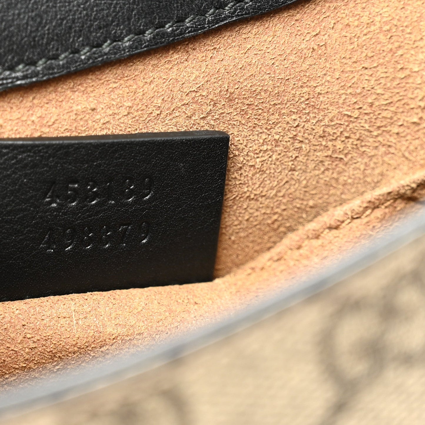 GG Supreme Monogram Web Medium Padlock Messenger Shoulder Bag Black