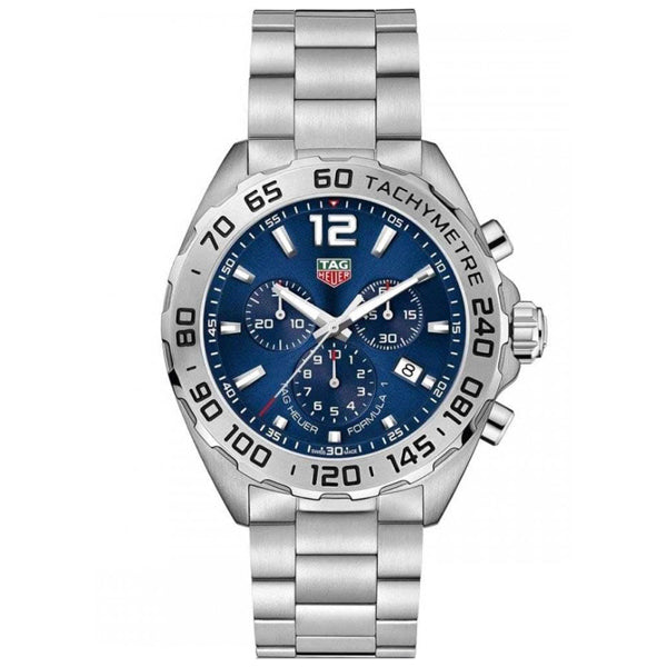 Tag Heuer Formula 1 Chronograph Blue Dial Silver Steel Strap Watch for Men - CAZ101K.BA0842