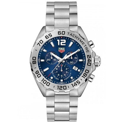 Tag Heuer Formula 1 Chronograph Blue Dial Silver Steel Strap Watch for Men - CAZ101K.BA0842