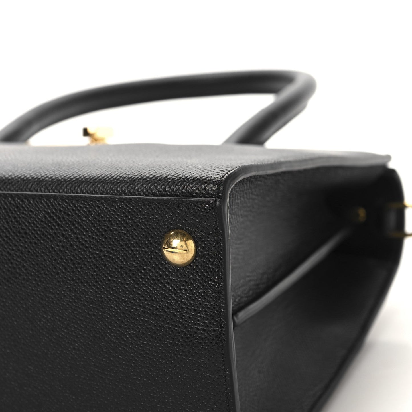 Grained Calfskin Medium St. Honore Tote Black