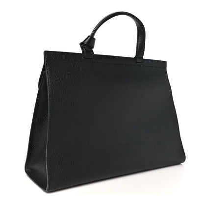 Calfskin Medium GG Marmont Top Handle Bag Black