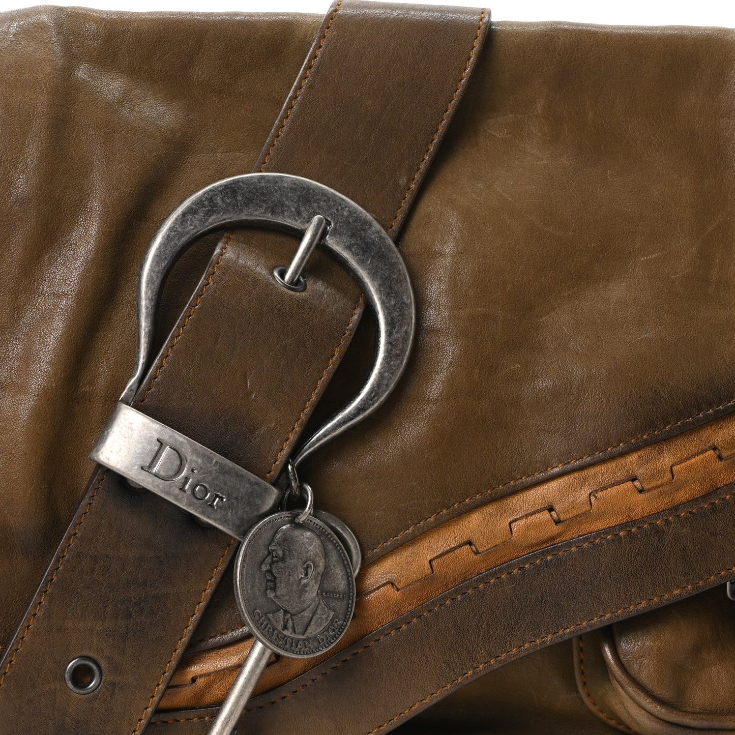 Calfskin Gaucho Double Saddle Bag Brown