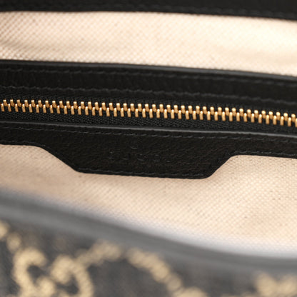 Jacquard Denim GG Monogram Small Jackie 1961 Hobo Black Ivory