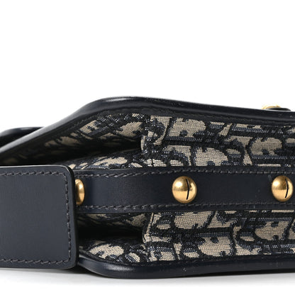 Oblique Square DiorAddict Flap Navy Blue