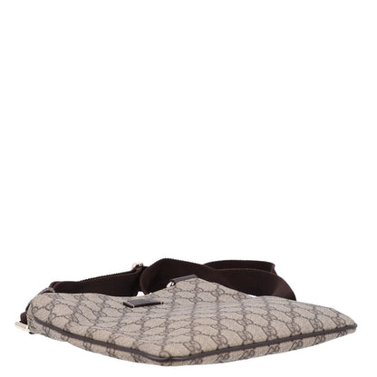 GG Supreme Monogram Small Flat Messenger Bag Dark Brown