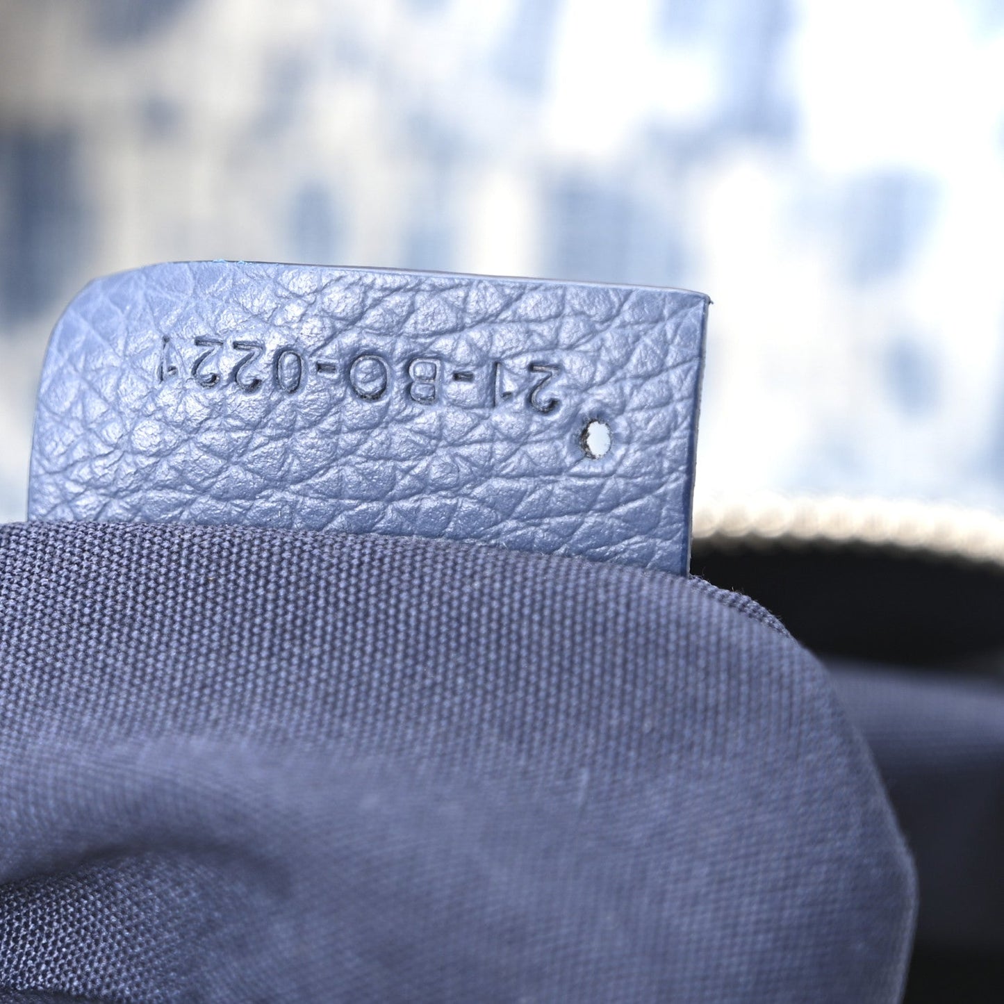 Denim Jacquard Oblique Kasuri Mens Saddle Bag Kasuri Blue White